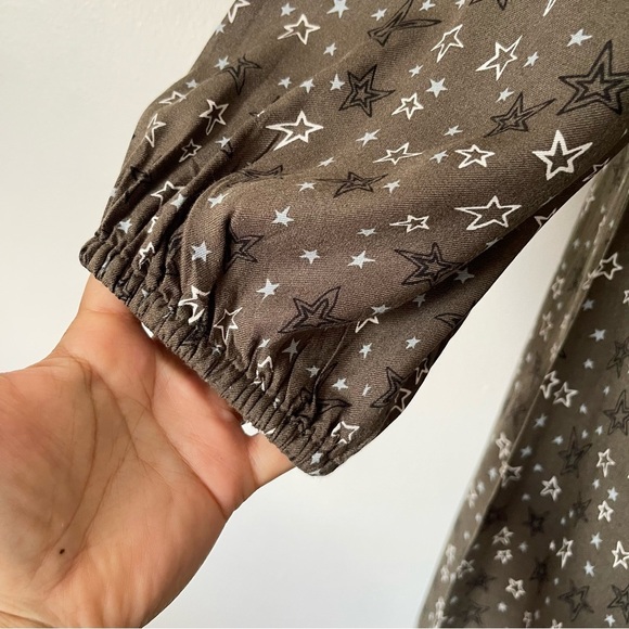 Boden Green Star Print midi length dress size 12 New - Picture 3 of 6